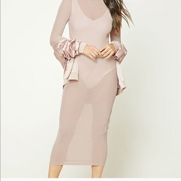 Forever 21 Dresses & Skirts - Sexy Sheer Sheer Bodysuit Dress